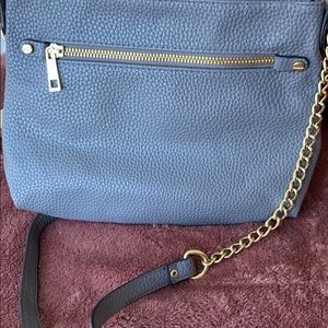 A New Day - Gray vegan leather crossbody purse